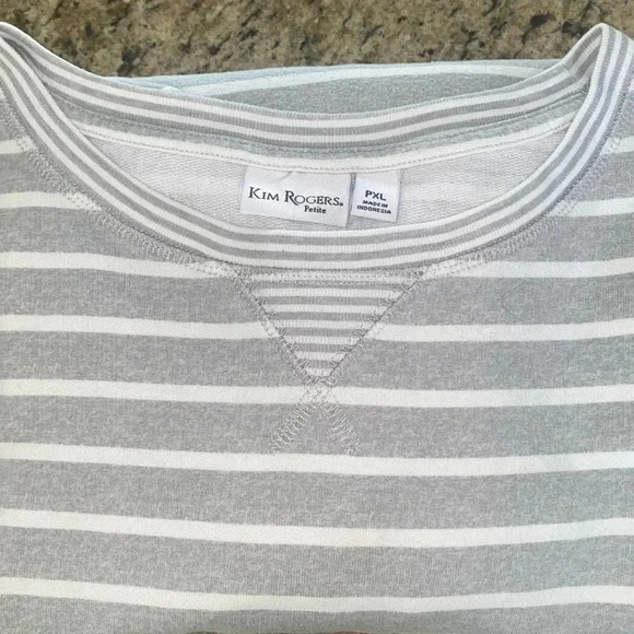 Kim Rogers Petite Pullover Top Sweatshirt Long Sleeves ❤️ - Picture 3 of 9